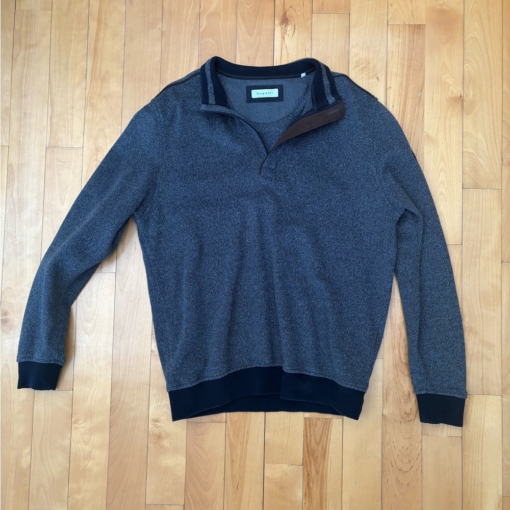 Bugatti Men's Dark Gray Zip-Up Sweater XXL